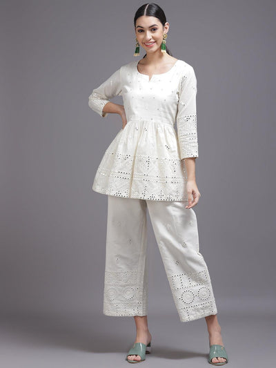 Designer Mirror Work Kurti with Pant and Dupatta Set - Size XL and Up –  akr94glamour.com